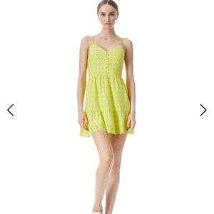 Alice + Olivia • Fae Mini Dress • Lemon Sorbet • Spaghetti Strap • Size 0